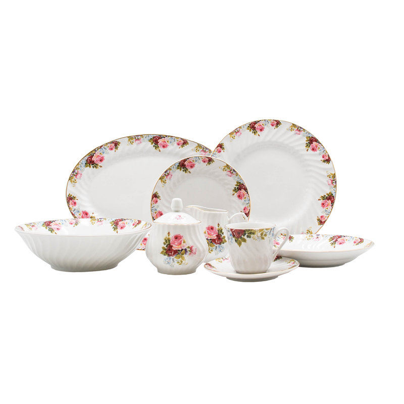 August Grove® Priya 45 Piece Dinnerware Set, Service for 8 & Reviews